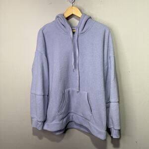 Cuddl Duds Sherpa Hoodie Pullover Lavender Size XL Soft Fleece Kangaroo Pocket